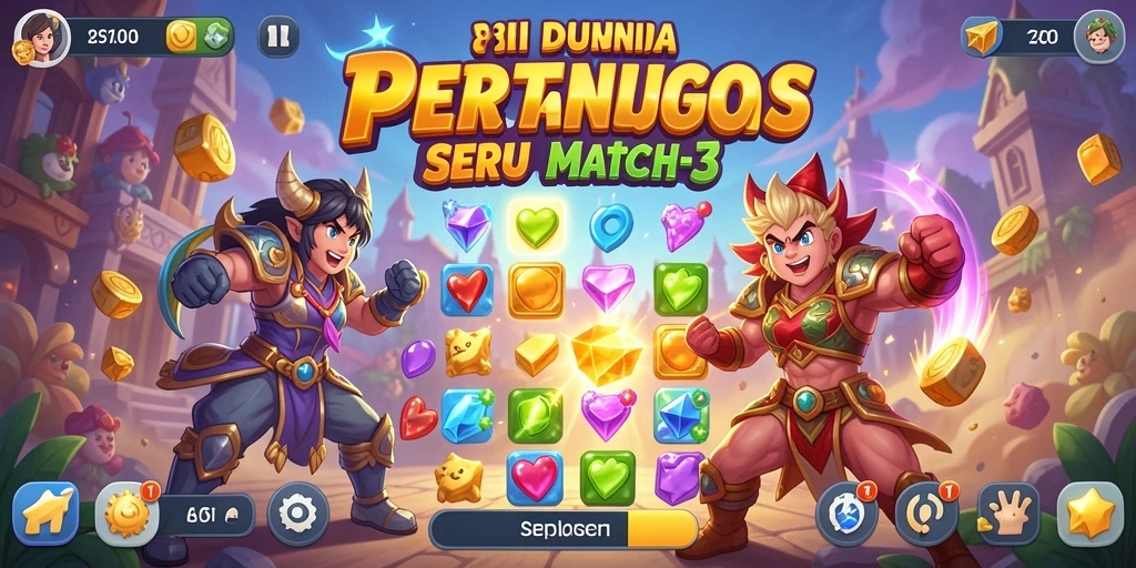 Tampilan gameplay seru dalam 8II yang menantang dan penuh warna.
