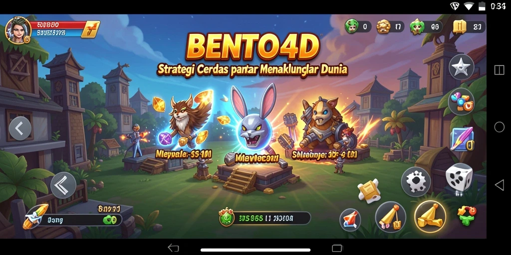 Tampilan gameplay menegangkan di BENTO4D dengan strategi yang cerdas.