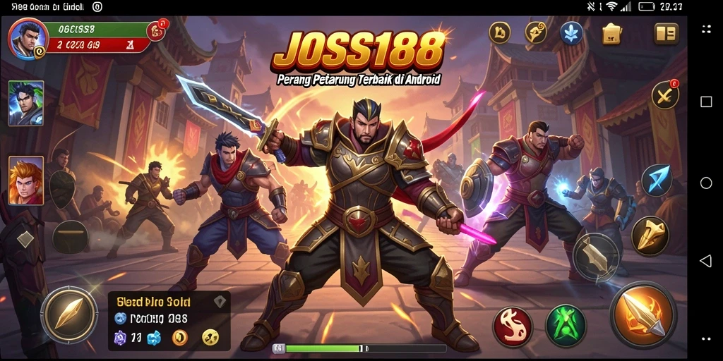 Screenshot utama JOSS188 menampilkan aksi pertarungan seru di arena.