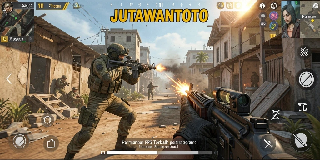 Gameplay intens JUTAWANTOTO dalam pertempuran FPS.