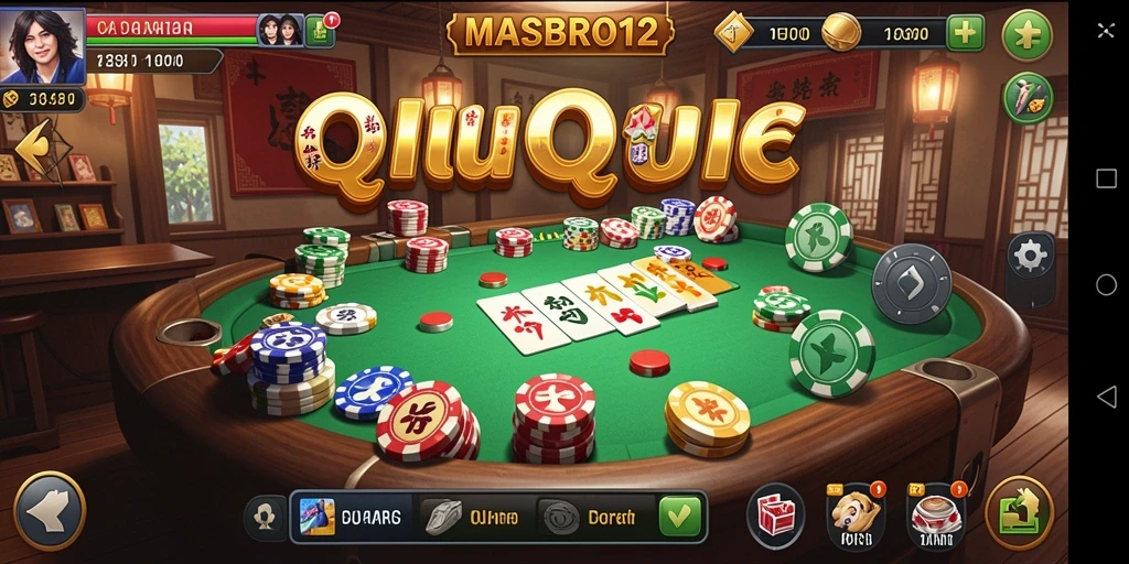 Tampilan gameplay seru dalam game QiuQiu MASBRO12.