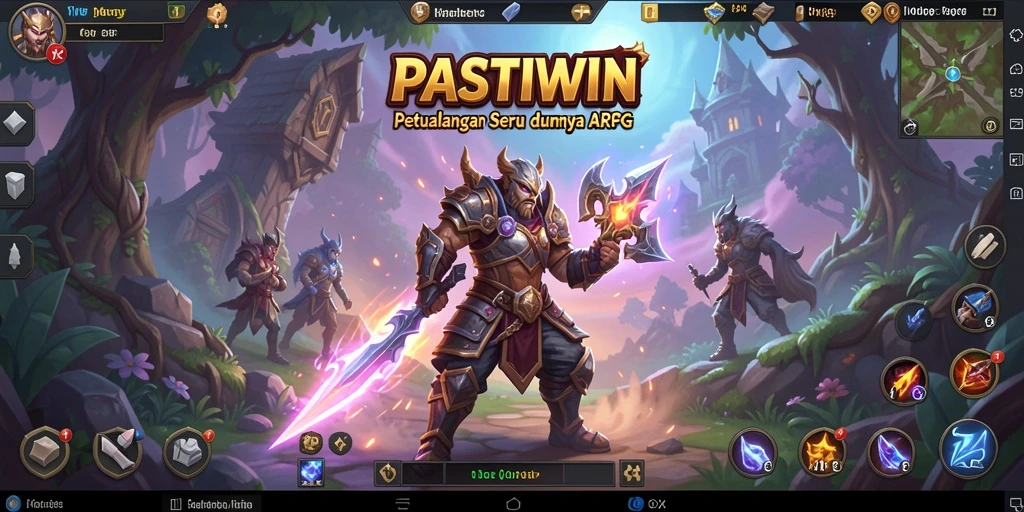Tampilan menarik dari gameplay PASTIWIN yang menampilkan pertarungan ARPG.