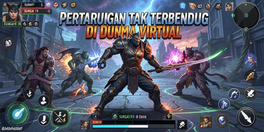 Tangkapan layar permainan SURGA19 menampilkan aksi pertarungan yang dinamis.