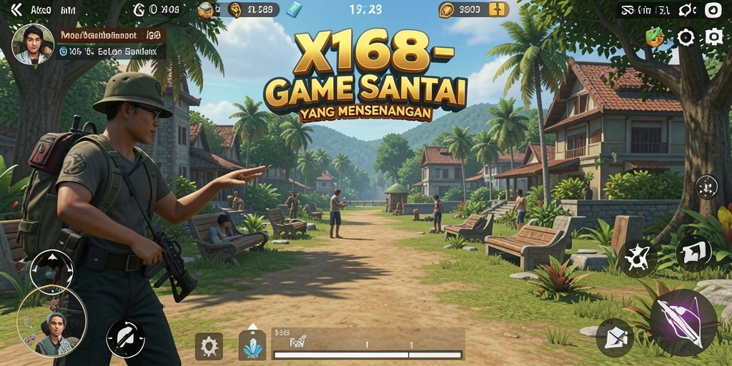 Tampilan gameplay X168 yang menyenangkan dan penuh warna.